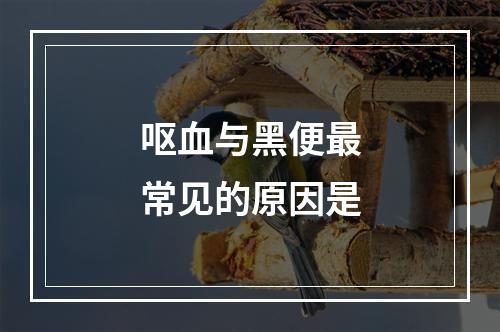 呕血与黑便最常见的原因是