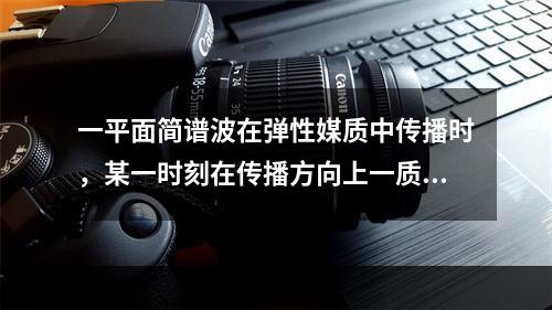 一平面简谱波在弹性媒质中传播时，某一时刻在传播方向上一质元恰