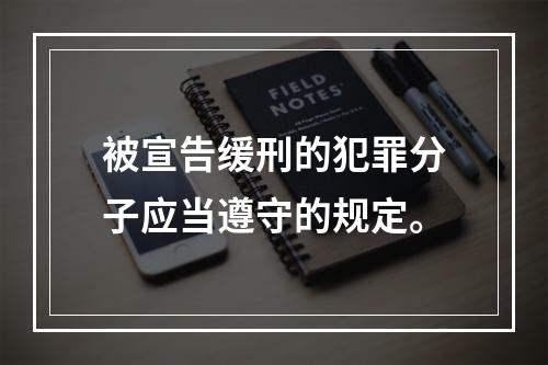 被宣告缓刑的犯罪分子应当遵守的规定。