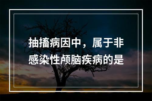 抽搐病因中，属于非感染性颅脑疾病的是