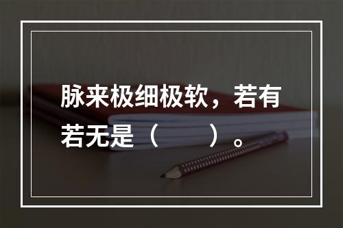 脉来极细极软，若有若无是（　　）。