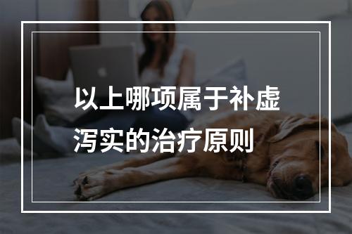 以上哪项属于补虚泻实的治疗原则