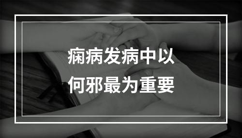 痫病发病中以何邪最为重要