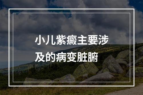 小儿紫癜主要涉及的病变脏腑