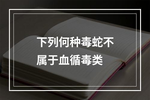 下列何种毒蛇不属于血循毒类