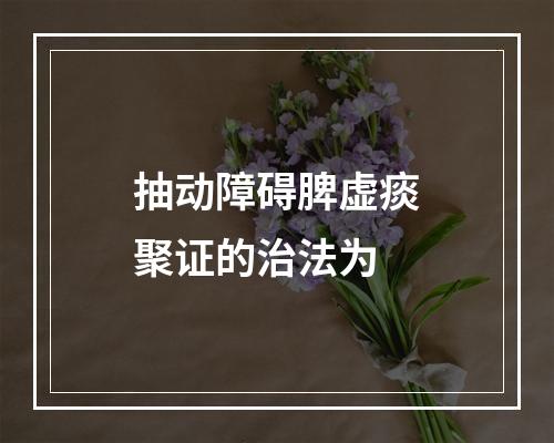 抽动障碍脾虚痰聚证的治法为