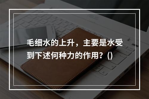 毛细水的上升，主要是水受到下述何种力的作用？()