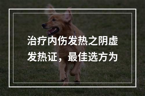 治疗内伤发热之阴虚发热证，最佳选方为