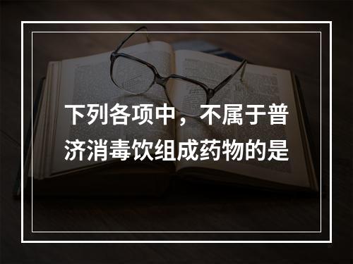 下列各项中，不属于普济消毒饮组成药物的是