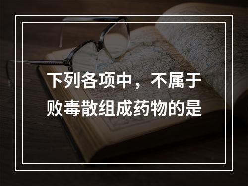 下列各项中，不属于败毒散组成药物的是