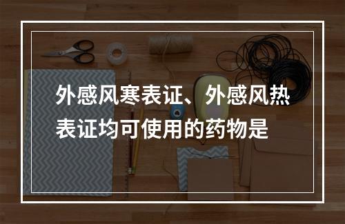 外感风寒表证、外感风热表证均可使用的药物是