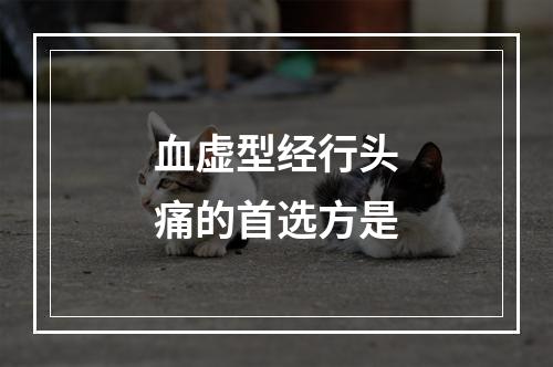 血虚型经行头痛的首选方是