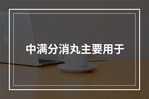 中满分消丸主要用于