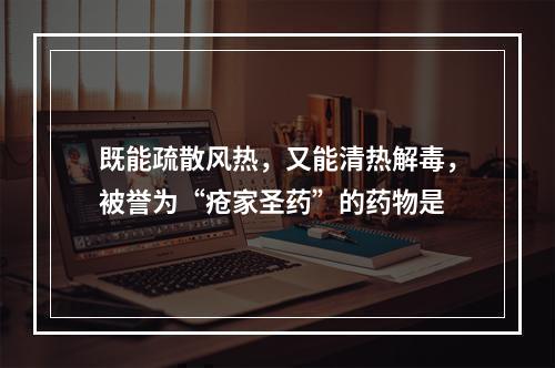 既能疏散风热，又能清热解毒，被誉为“疮家圣药”的药物是