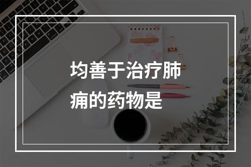 均善于治疗肺痈的药物是