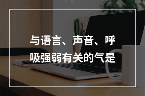 与语言、声音、呼吸强弱有关的气是