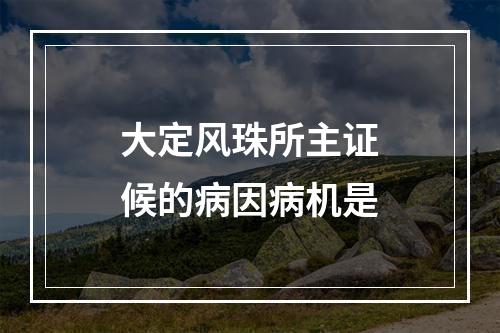 大定风珠所主证候的病因病机是