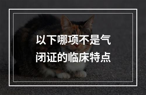 以下哪项不是气闭证的临床特点