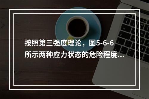 按照第三强度理论，图5-6-6所示两种应力状态的危险程度是