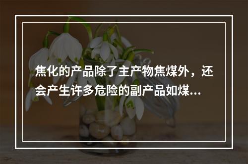 焦化的产品除了主产物焦煤外，还会产生许多危险的副产品如煤气、