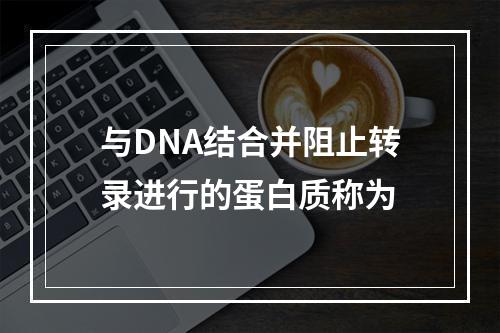 与DNA结合并阻止转录进行的蛋白质称为