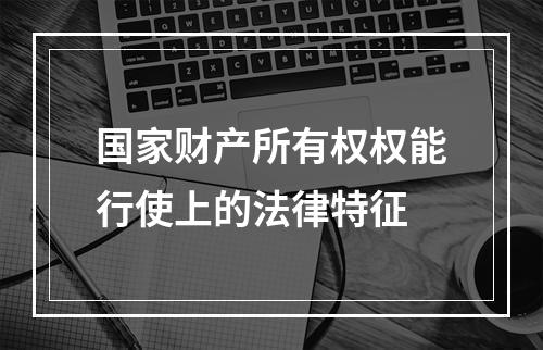 国家财产所有权权能行使上的法律特征