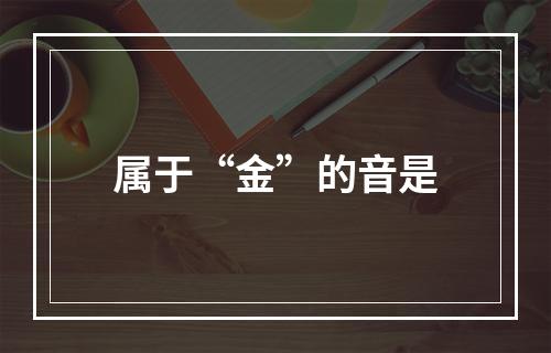 属于“金”的音是