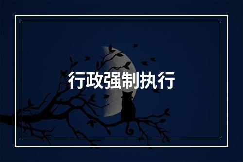 行政强制执行