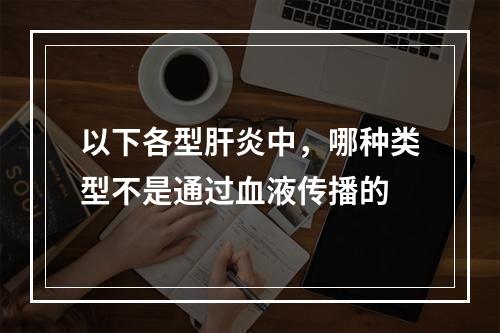 以下各型肝炎中，哪种类型不是通过血液传播的