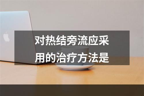 对热结旁流应采用的治疗方法是