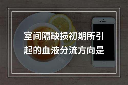 室间隔缺损初期所引起的血液分流方向是