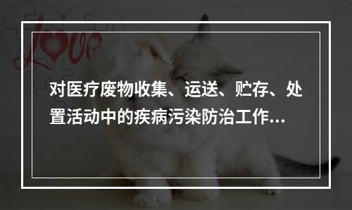 对医疗废物收集、运送、贮存、处置活动中的疾病污染防治工作实施