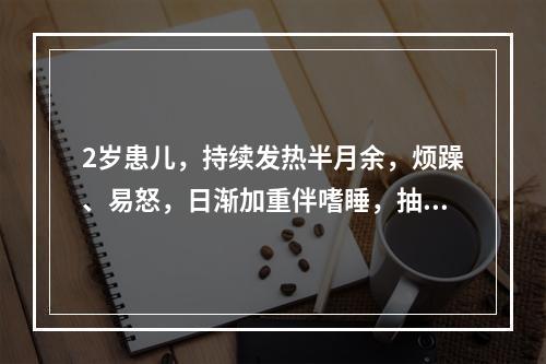 2岁患儿，持续发热半月余，烦躁、易怒，日渐加重伴嗜睡，抽搐2