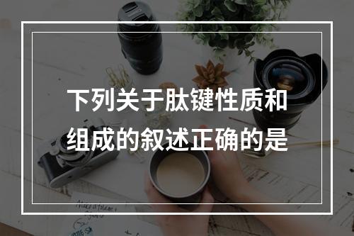 下列关于肽键性质和组成的叙述正确的是