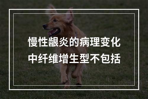 慢性龈炎的病理变化中纤维增生型不包括