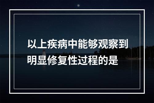 以上疾病中能够观察到明显修复性过程的是