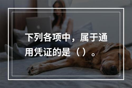 下列各项中，属于通用凭证的是（ ）。