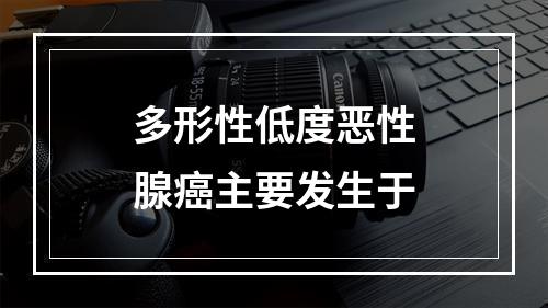 多形性低度恶性腺癌主要发生于