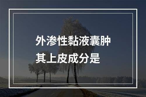 外渗性黏液囊肿其上皮成分是