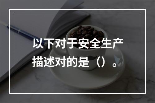 以下对于安全生产描述对的是（）。