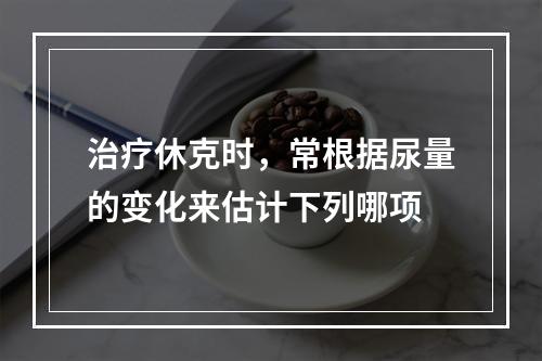 治疗休克时，常根据尿量的变化来估计下列哪项