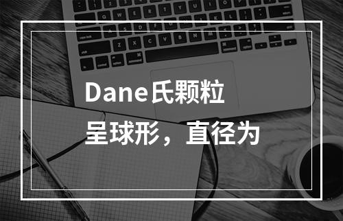 Dane氏颗粒呈球形，直径为