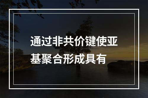 通过非共价键使亚基聚合形成具有