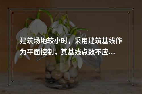 建筑场地较小时，采用建筑基线作为平面控制，其基线点数不应少于