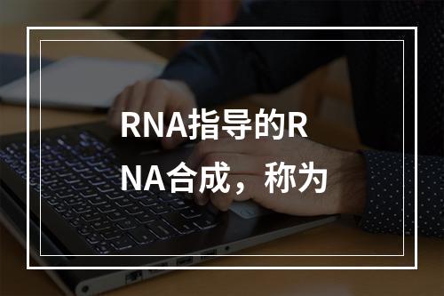 RNA指导的RNA合成，称为