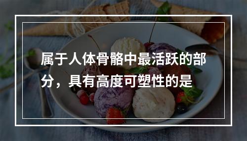 属于人体骨骼中最活跃的部分，具有高度可塑性的是