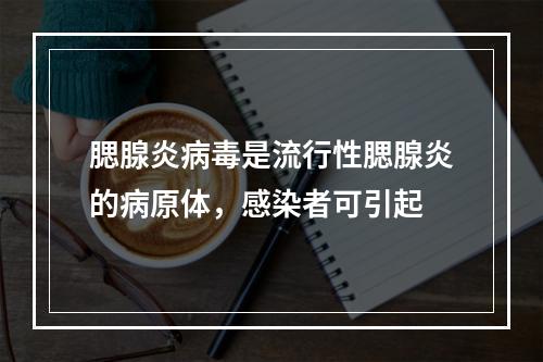 腮腺炎病毒是流行性腮腺炎的病原体，感染者可引起