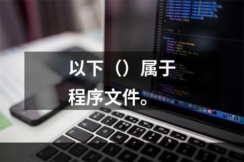 以下（）属于程序文件。