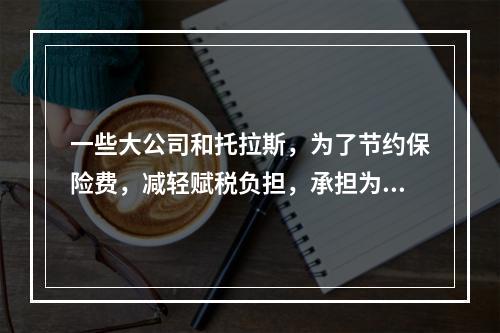 一些大公司和托拉斯，为了节约保险费，减轻赋税负担，承担为本系