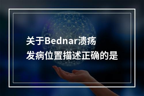 关于Bednar溃疡发病位置描述正确的是